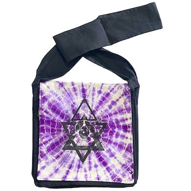 12x12inch Zodiac Eye Tie-Dye Screen Printed Flap Bag